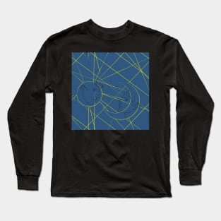 sun and moon - dark blue Long Sleeve T-Shirt